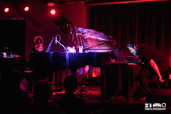 Jason Lescalleet and Olivia Block in concert