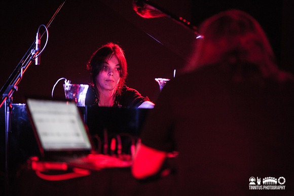 Jason Lescalleet and Olivia Block in concert