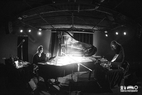 Jason Lescalleet and Olivia Block in concert