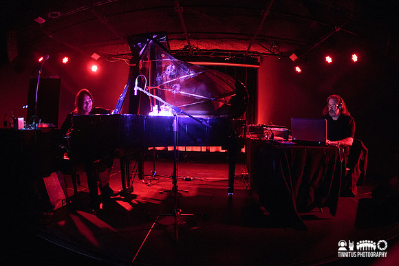 Jason Lescalleet and Olivia Block in concert