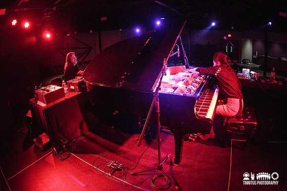 Jason Lescalleet and Olivia Block in concert