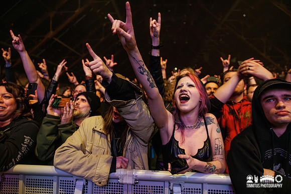 Fans on the rail at High On Fire in Chicago