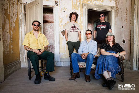 Ryan Davis and Roadhouse Band offstage at Newport Folk Festival