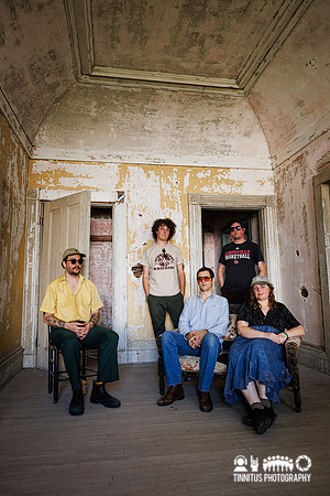 Ryan Davis and Roadhouse Band offstage at Newport Folk Festival