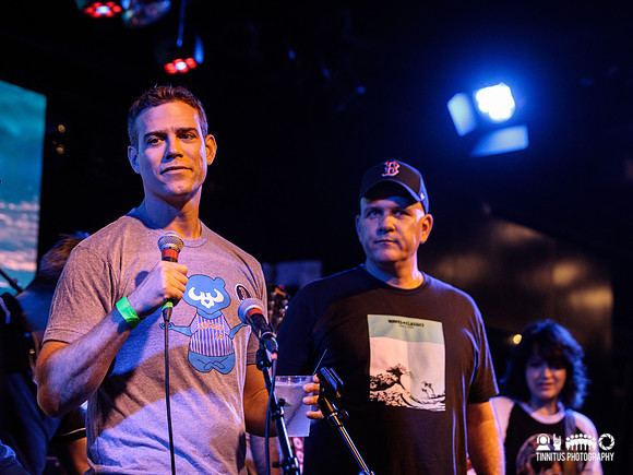 Theo Epstein and Mike O'Malley at Hot Stove Cool Music