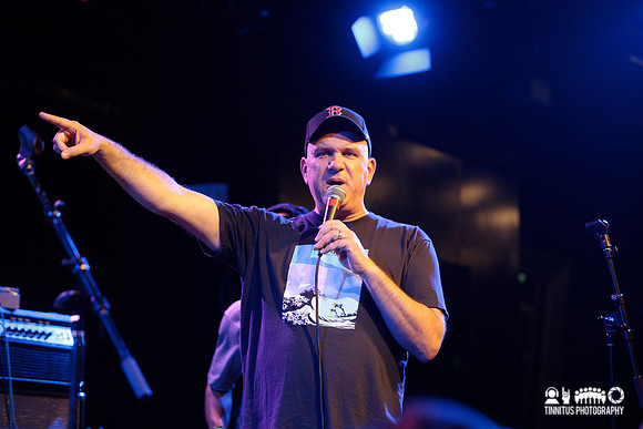Mike O'Malley, emcee'ing Hot Stove Cool Music