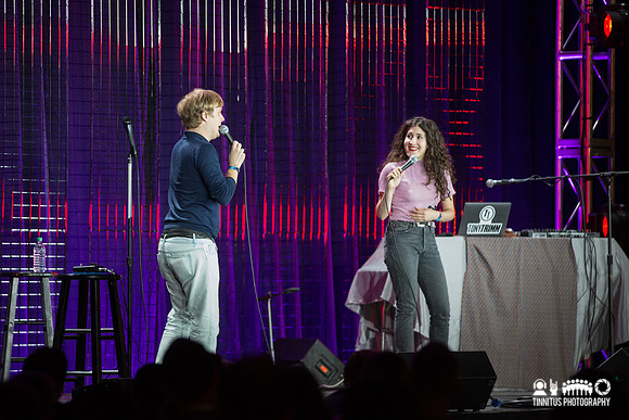 John Early and Kate Berlant at the comedy stage