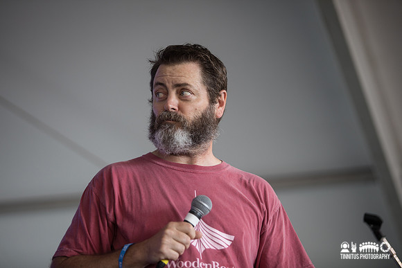 Nick Offerman, introducing Nancy and Beth