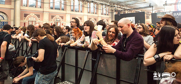 Slayer fans at the rail  at ATP's I'll Be Your Mirror festival