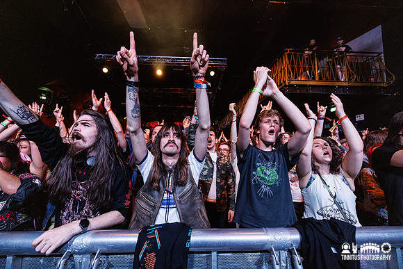 Fans at the rail for Stoned Jesus, Desertfest London