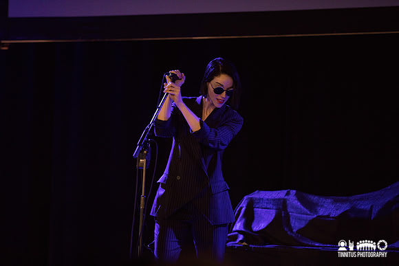 St, Vincent performing a live soundtrack at Boston Calling