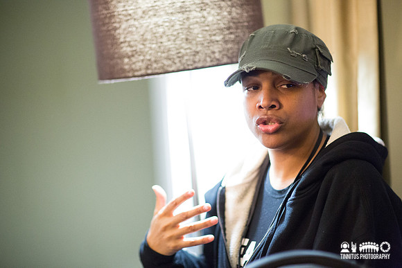 Monie Love at press conference