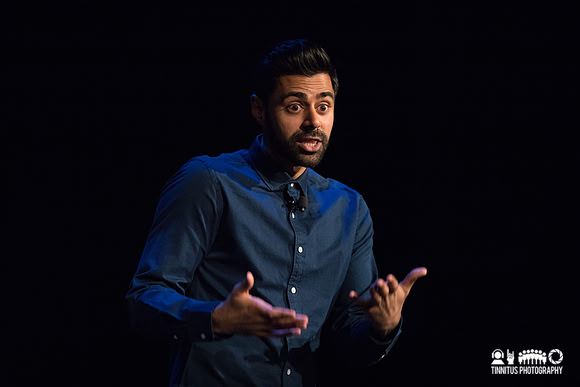 Hasan Minhaj performs at The Wilbur Theatre