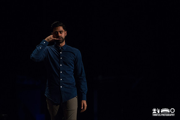 Hasan Minhaj performs at The Wilbur Theatre