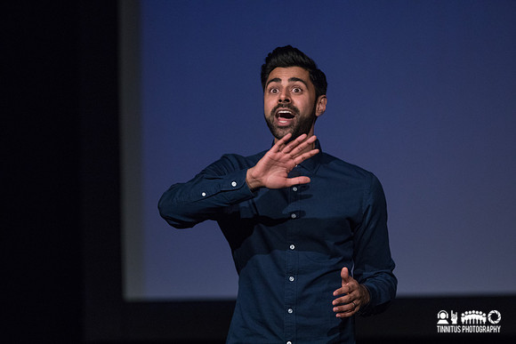 Hasan Minhaj performs at The Wilbur Theatre
