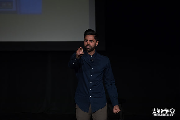Hasan Minhaj performs at The Wilbur Theatre