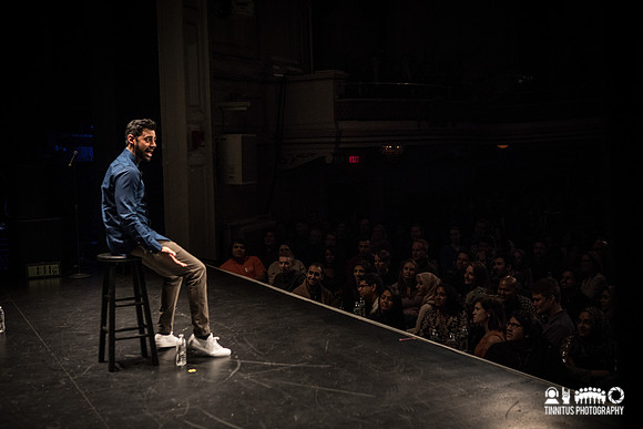 Hasan Minhaj performs at The Wilbur Theatre