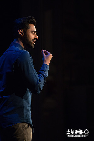 Hasan Minhaj performs at The Wilbur Theatre