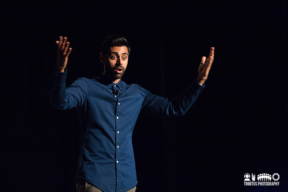 Hasan Minhaj performs at The Wilbur Theatre