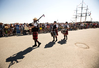 Bagpipe and drums at Newport Folk Festival