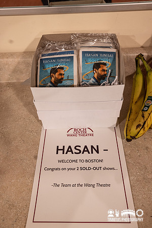 Hasan Minhaj before the show