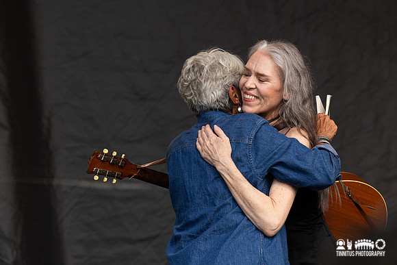 Joan Baez and Gillian Welch at Newport Folk Festival