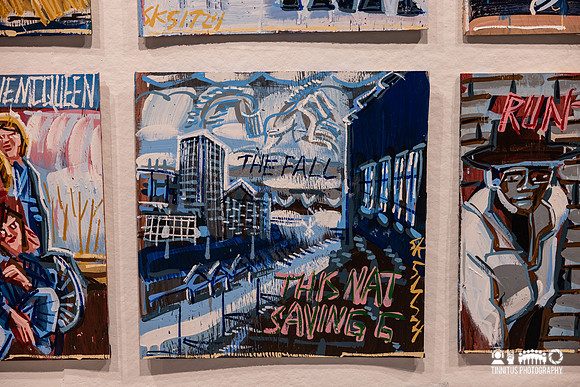 Steve Keene painting at Solid Sound Festival