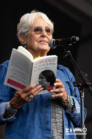 Joan Baez reads her poetry at Newport Folk Festival