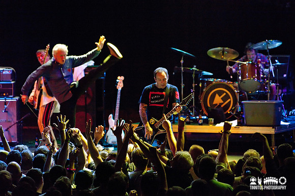 Robert Pollard (highkick) and Mitch Mitchell of Guided By Voices
